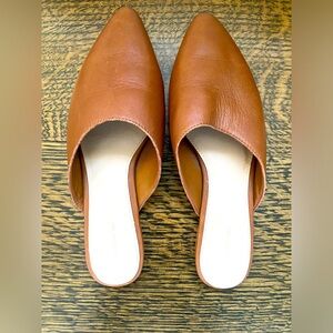 Aldo brown leather mules